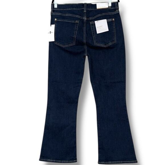 7 FOR ALL MANKIND women’s size 31 high waist slim kick b (air) slimming stretch - Picture 3 of 16